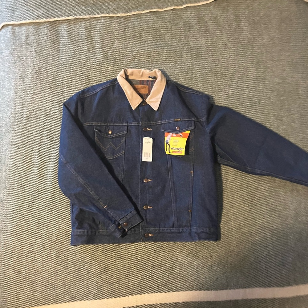Wrangler Denim Jacket with Tan Collar
